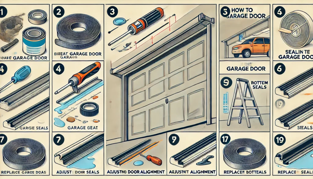 how to seal garage door gaps