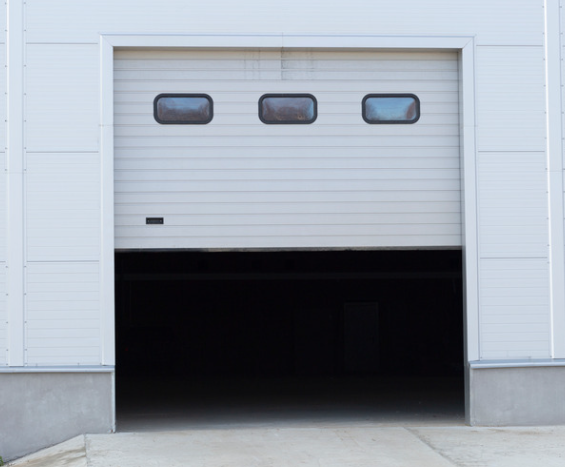 Overhead Door with fiber glass windows